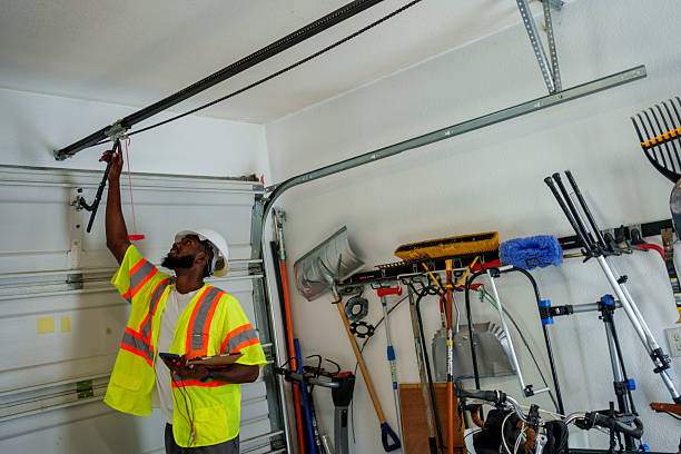 Professional Garage Door Panel Replacement technician working in Mertzon, TX